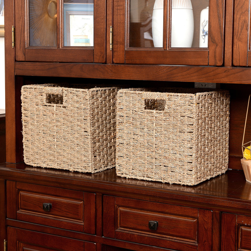 Highland Dunes Square Wicker Storage Bin & Reviews